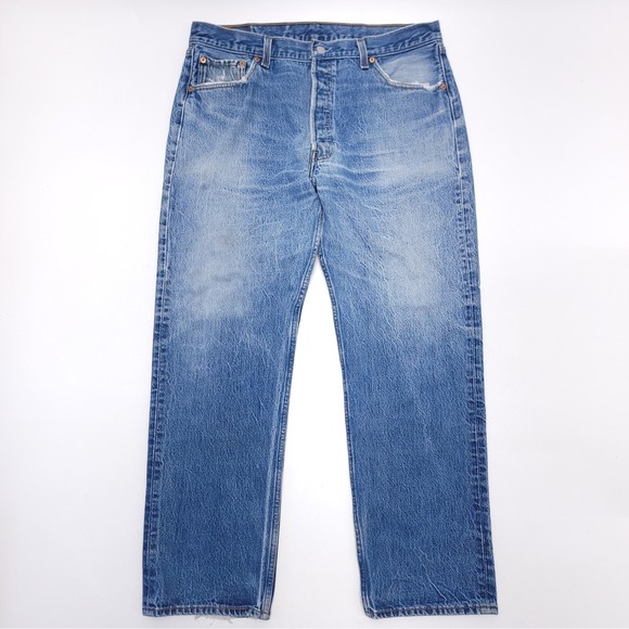Vintage Levis 501 XX Jeans Mens 36x30 Blue USA Made Denim Pants 90's